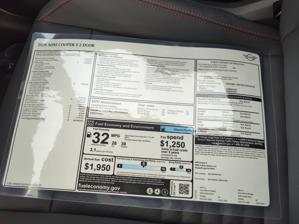 WMW23GD04T2Y06237 2026 MINI Hardtop Cooper S