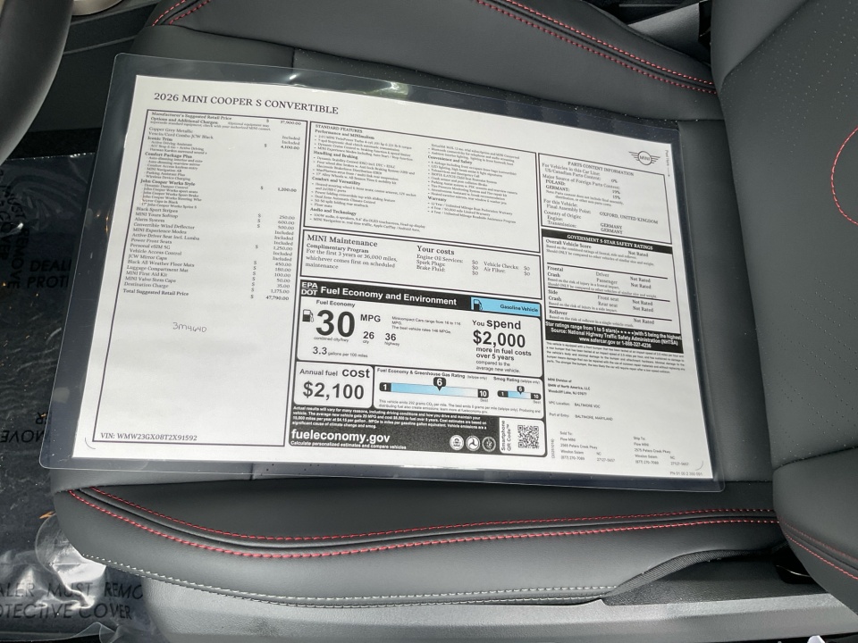 WMW23GX08T2X91592 2026 MINI Convertible Cooper S