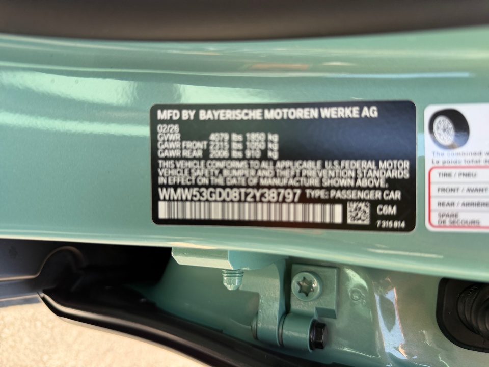 WMW53GD08T2Y38797 2026 MINI Hardtop Cooper S