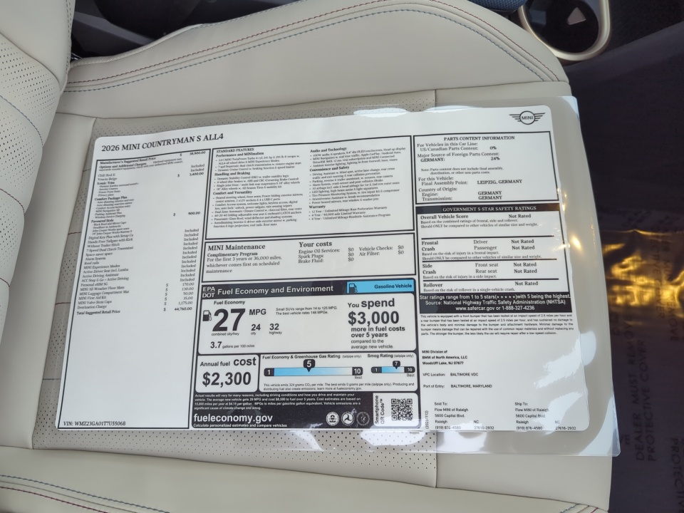 WMZ23GA01T7U55068 2026 MINI Countryman S