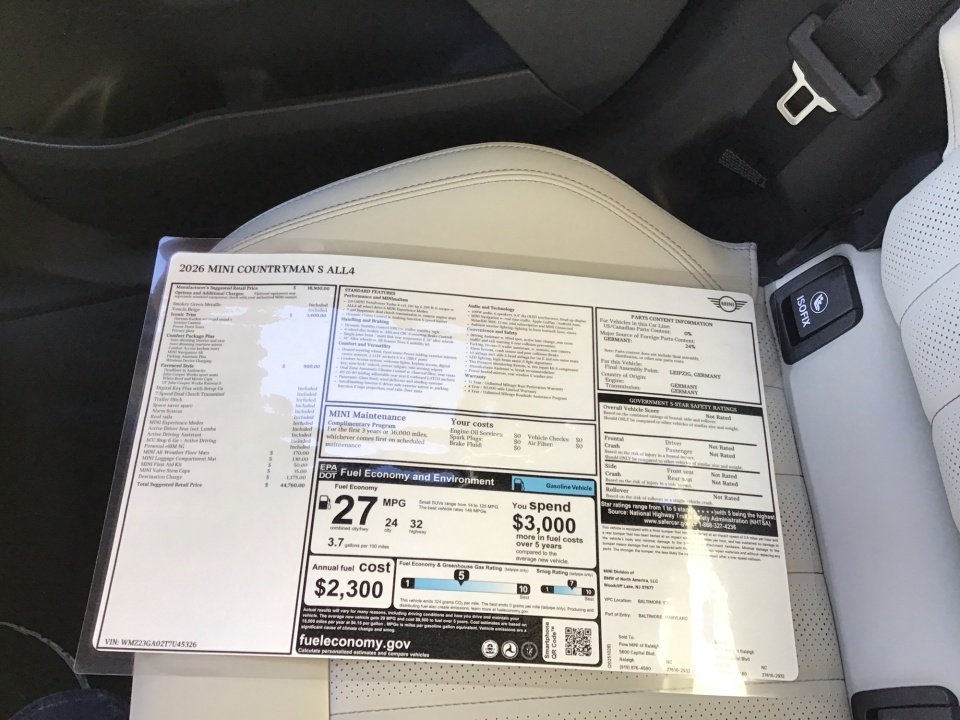 WMZ23GA02T7U45326 2026 MINI Countryman S