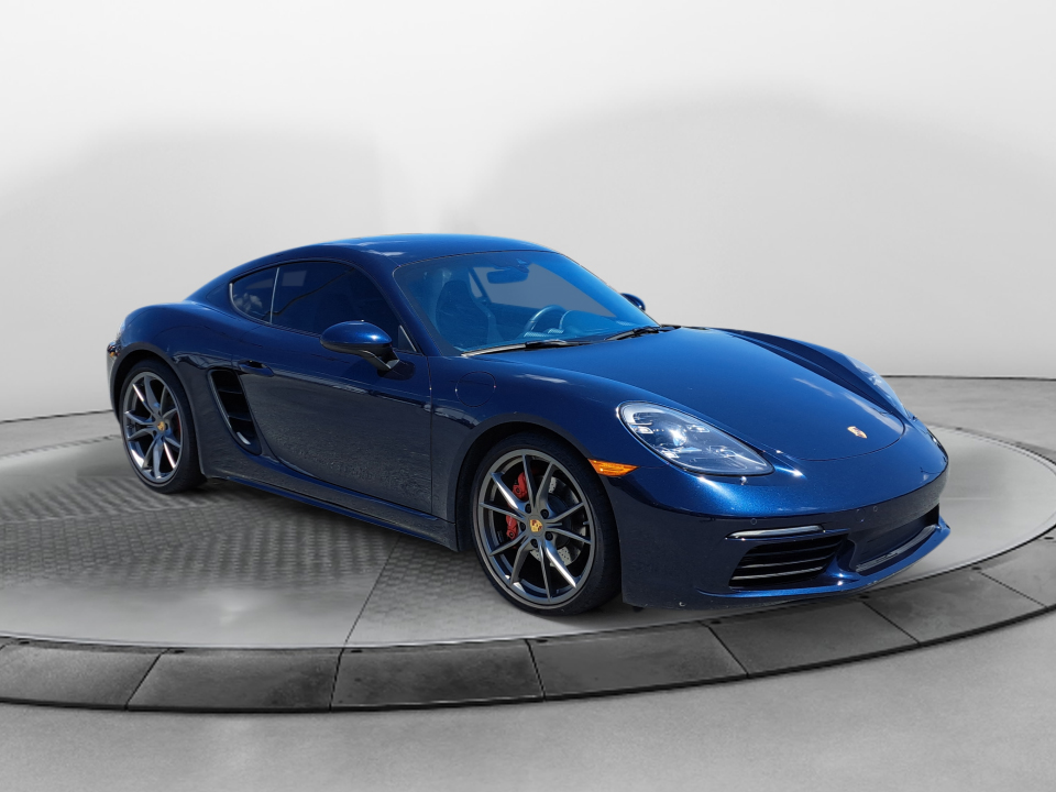 Blue 2017 Porsche 718 Cayman S RWD Coupe Rear-Wheel Drive Automatic