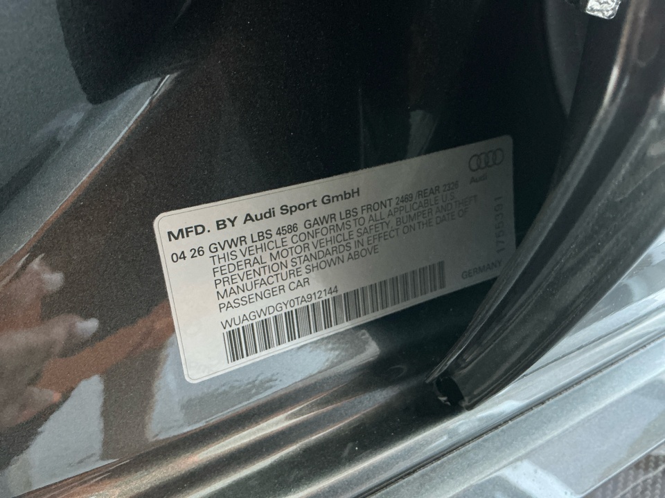 WUAGWDGY0TA912144 2026 Audi RS 3