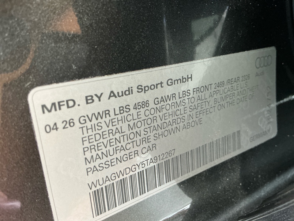 WUAGWDGY5TA912267 2026 Audi RS 3