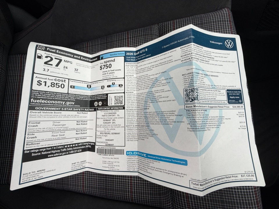 WVWLE7CD2TW249696 2026 Volkswagen Golf GTI S