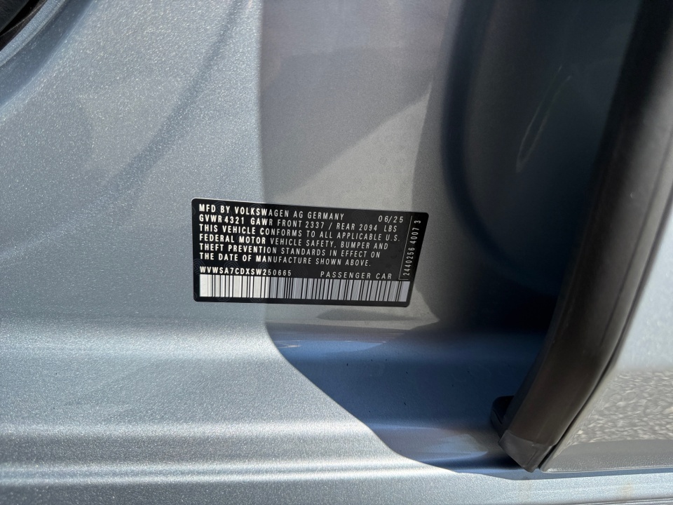 WVWSA7CDXSW250665 2025 Volkswagen Golf GTI 2.0T SE