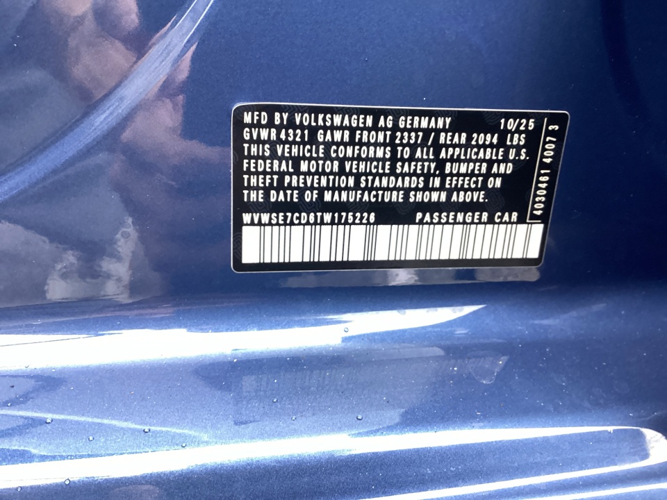 WVWSE7CD6TW175226 2026 Volkswagen Golf GTI SE