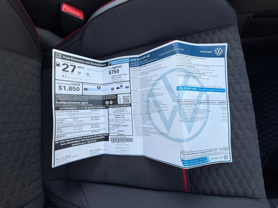 WVWSE7CD8TW200496 2026 Volkswagen Golf GTI SE