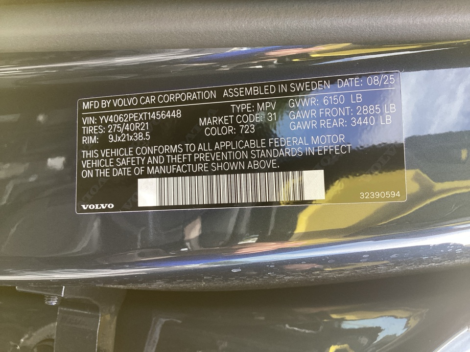 YV4062PEXT1456448 2026 Volvo XC90 B6 Plus 7-Seater