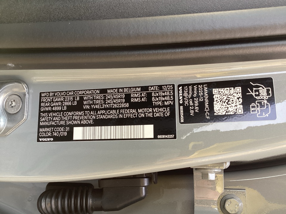 YV4EL3YK1T2622858 2026 Volvo EX30 Plus, Single Motor, Fuly electric